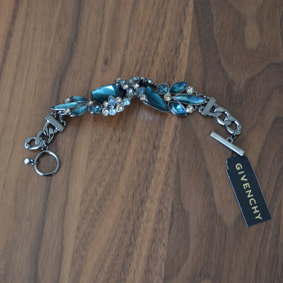 GIVENCHY Hematite Clear/Blue Flex Bracelet - Picture 1 of 7
